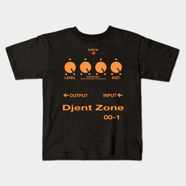 Djent Zone Guitar Pedal Parody Heavy Metal Guitar Kids T-Shirt by blueversion